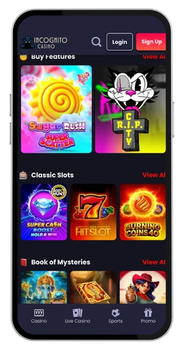 Incognito Casino mobile